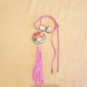 Vintage cloisonne necklace set